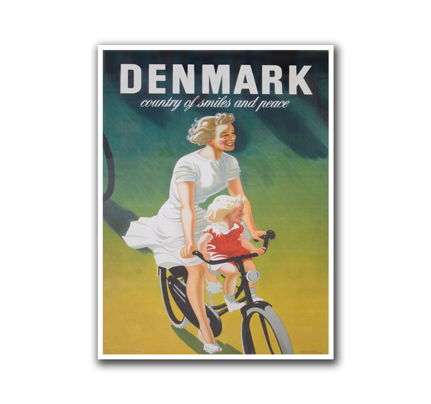 Denmark Travel Poster Vintage Biking Art Print H120   Il Fullxfull.564509169 Dzs1 