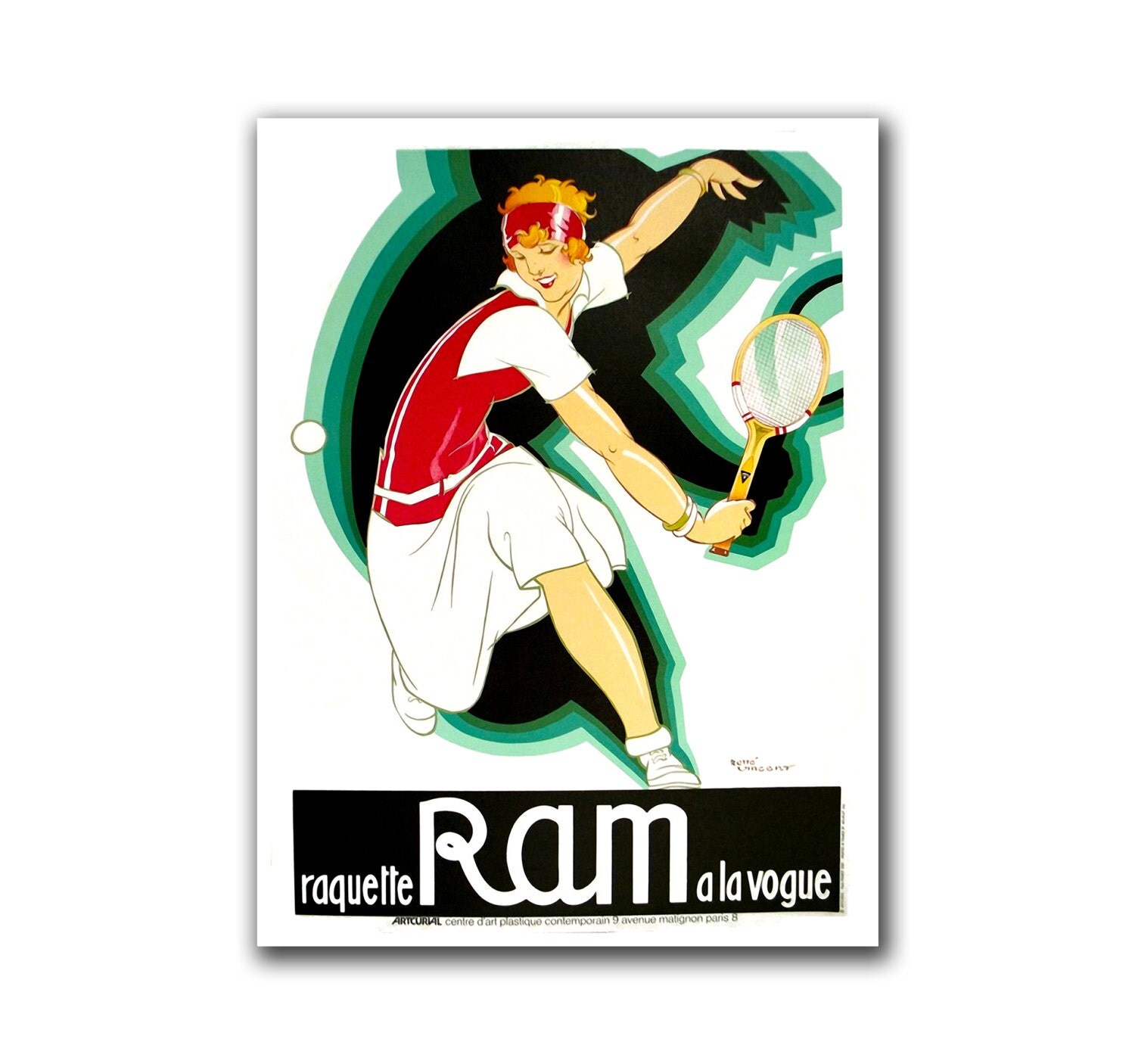 Vintage Tennis Print Sports Poster Wall Art H266