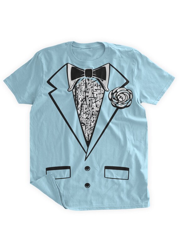 Funny Tuxedo Tshirt Blue Tuxedo Shirt Wedding Party Groom