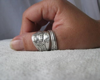 Spoon Ring, Flatware Jewelry, Ring, Disney Ring, Disney, Walt disney, Vintage Silver Plate Spoon, "Mary Poppins" by Oneida Ltd. 1964