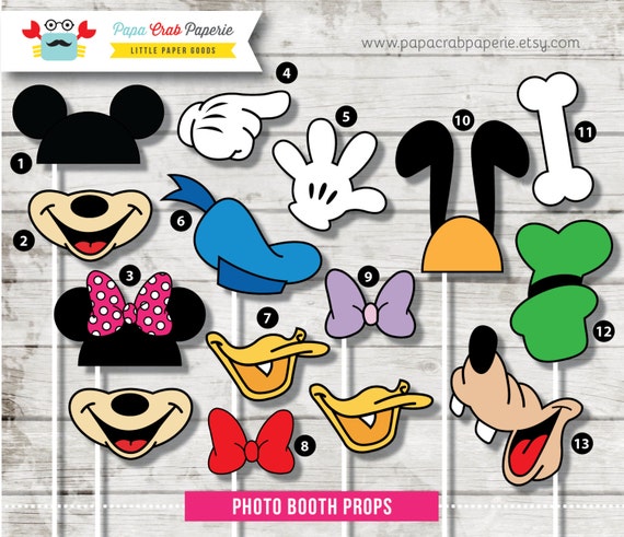 Instant Download / 39 Pieces Disney Inspired Photo Booth Props + 1 ...