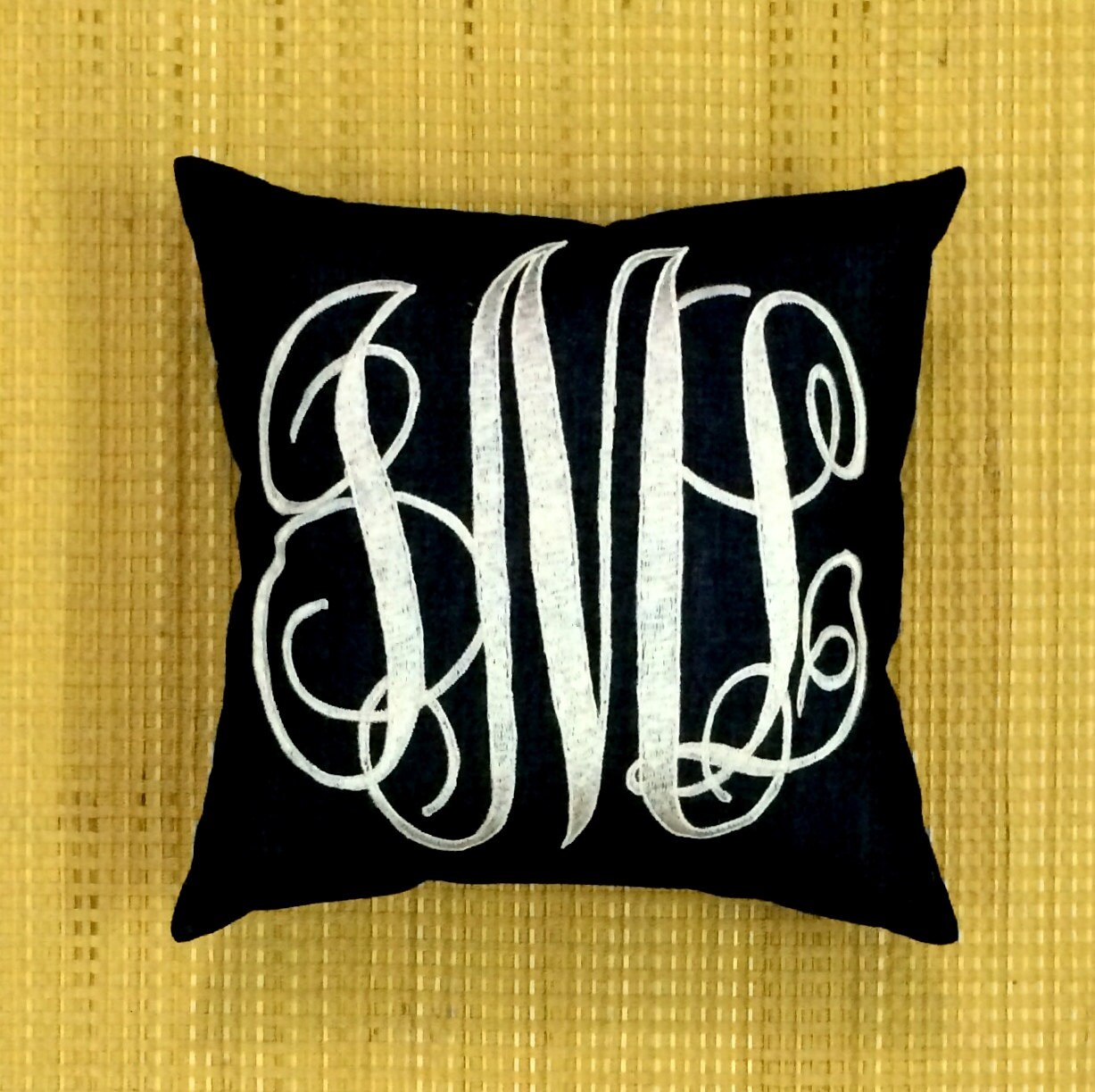 Monogram Pillow Decorative Pillow Personalized Gift Custom