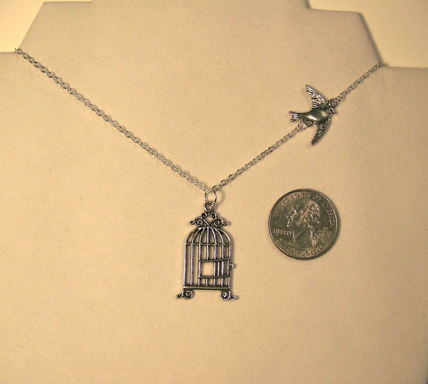 Birdcage NecklaceGraduationSILVER or BRONZEJane Eyre