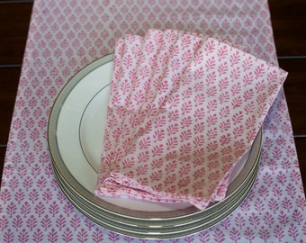 Black - Set of 4 - Hand Block Batik Print Table Napkins (18 x 18 in) 16