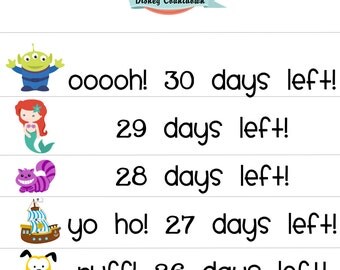 Disney Countdown - INSTANT - digital file download - Perfect for Disney Park visits