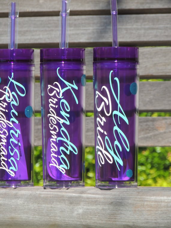 personalized tumbler, skinny tumbler, wedding party favor, bridesmaid tumbler, bachelorette party, vegas cup, maid of honor gift, holiday
