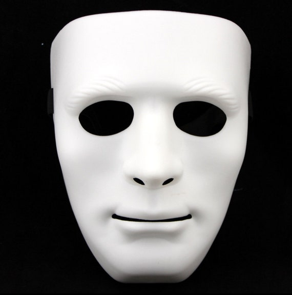 Plain White Boy/Men Masquerade Ball Plastic by MagicMask on Etsy