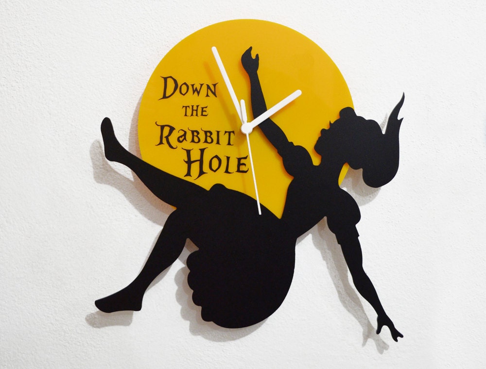 Download Alice in Wonderland Down the Rabbit Hole Black & Yellow