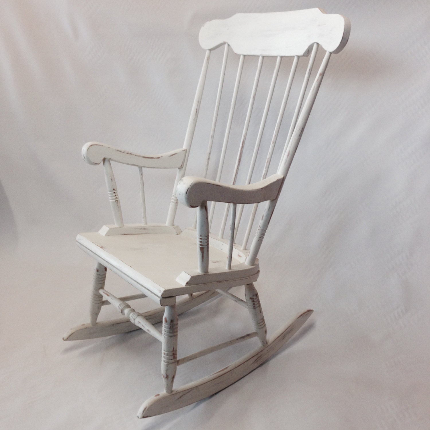 Vintage Shabby Chic Rocking Chair. Painted in Two Coats of