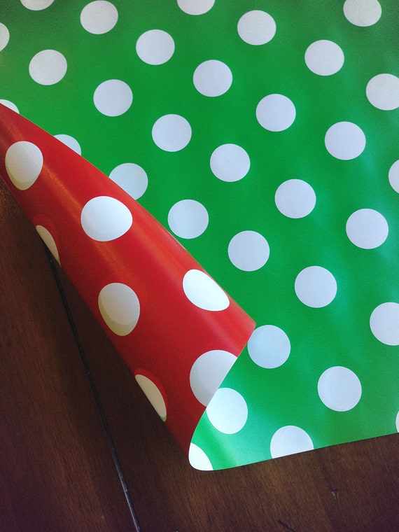 Reversible Polka Dot Wrapping Paper 1 Roll. by DandelionPaper