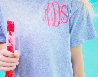 Fancy Monogram Short Sleeve Shirt, Personalized Shirt, Gifts For Women, Monogrammed Shirt, Monogrammed Style Shirt, Monogrammed Clothing