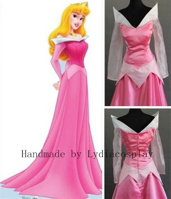 Items similar to Handmade Aurora Costume, Aurora Dress, Aurora