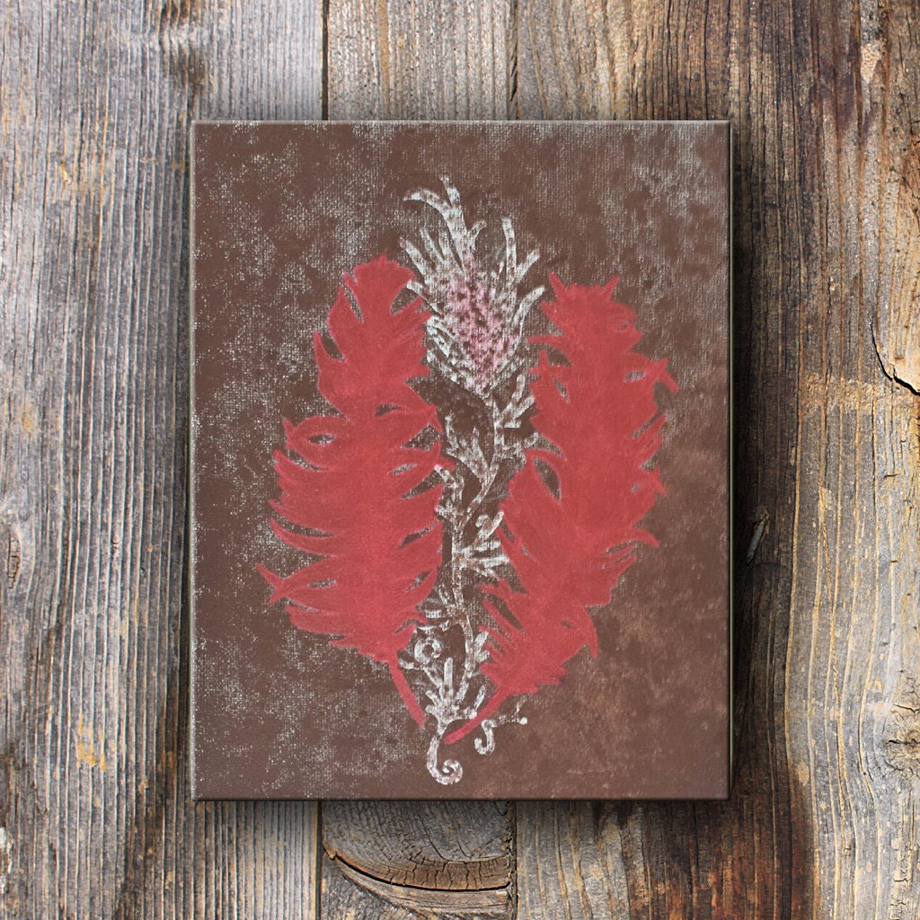 Distressed Painting Shabby Chic Canvas Art Room by ArtJunkieDoodle