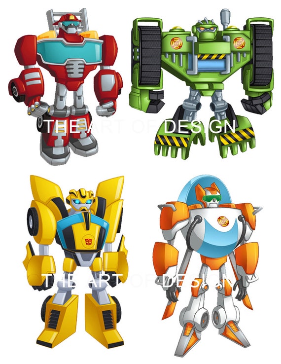 Rescue Bots Transformers Stickers Party Labels by TheArtofDesigns