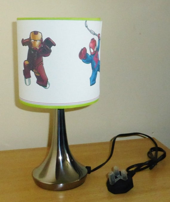 Handcrafted Marvel Avengers bedside lamp / lamp by FunkyLampshades