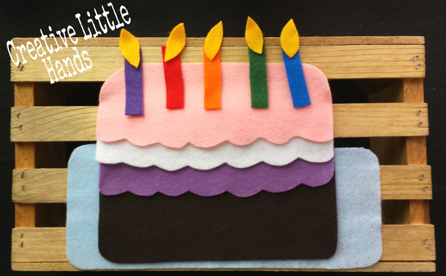 Felt Birthday Cake for felt board or busy bag