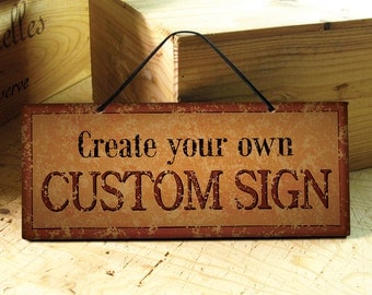 SIENA - Custom Signs in Burnt Orange, Yellow & Black. Restaurant Sign. Rustic Signs. Wine Bar Sign. Office Sign. Wedding Decor. Fathers Day