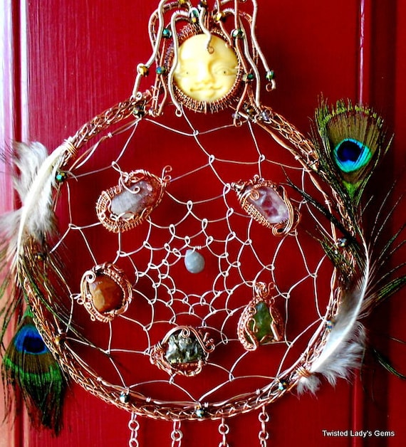 Dream Catcher Handmade Wire Wrapped Metaphysical Stones