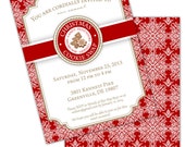 CHRISTMAS Holiday COOKIE SWAP Printable Party Invitation - Red and White - Printing Available Il_170x135