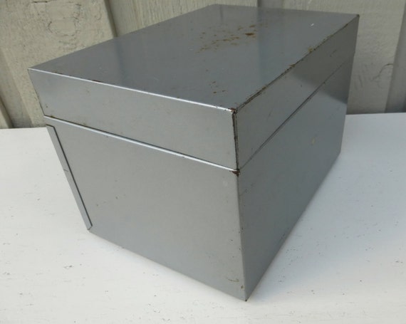 Download Hinged Lid Metal Box Metal Storage Box Industrial Gray Heavy Yellowimages Mockups