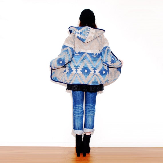 SOUTHWESTERN BLANKET JACKET // wool coat winter coat native