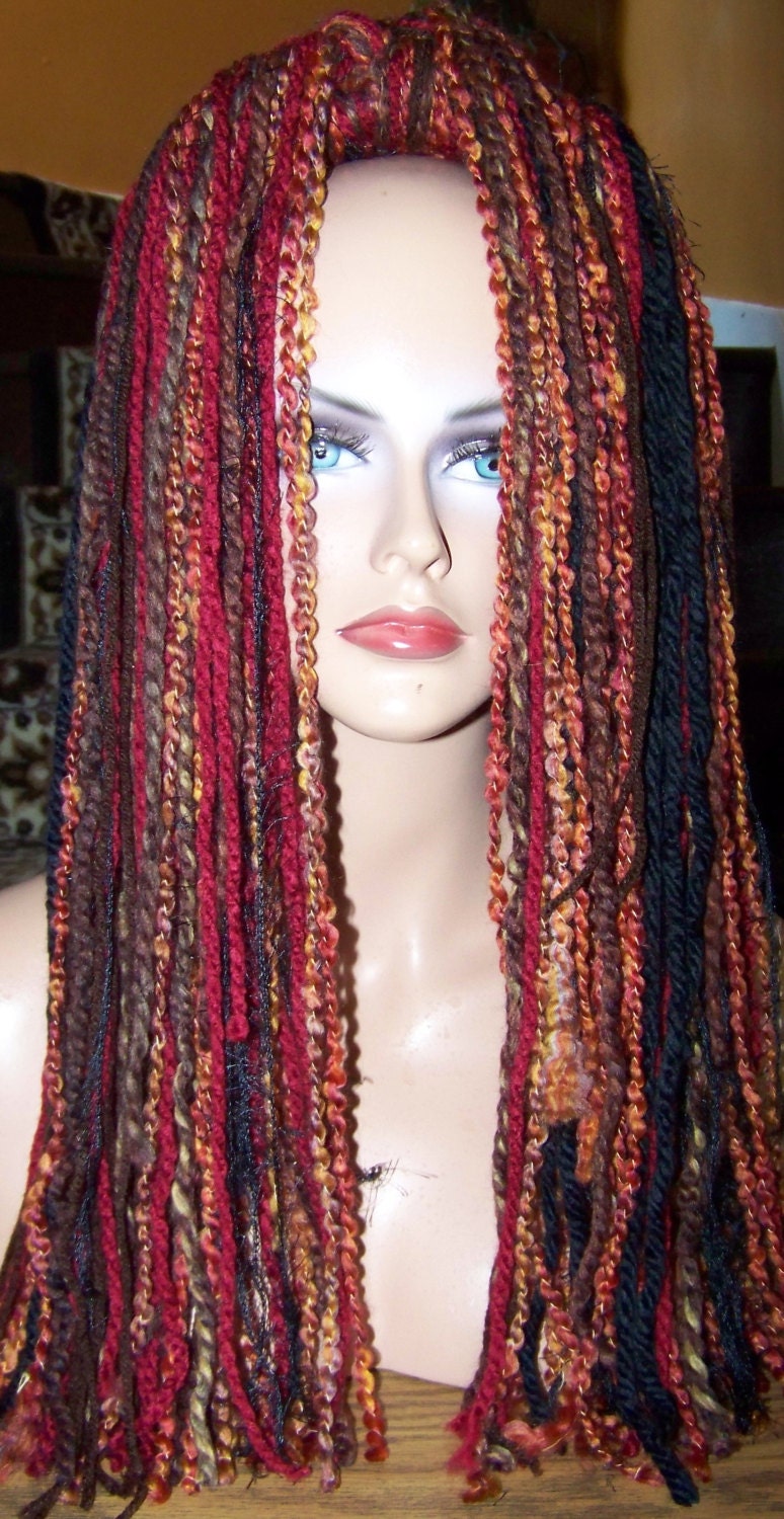 Wig Wigs Dreads Dreadlocs Yarnfalls Yarn falls Yarn Wig