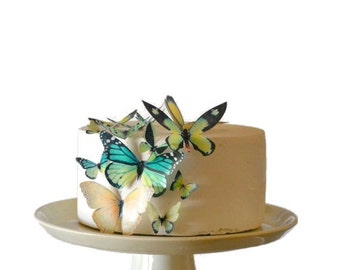 Edible Butterflies Assorted set of 15 - Cake & Cupcake Toppers - Food Decorations Wedding Cake Topper