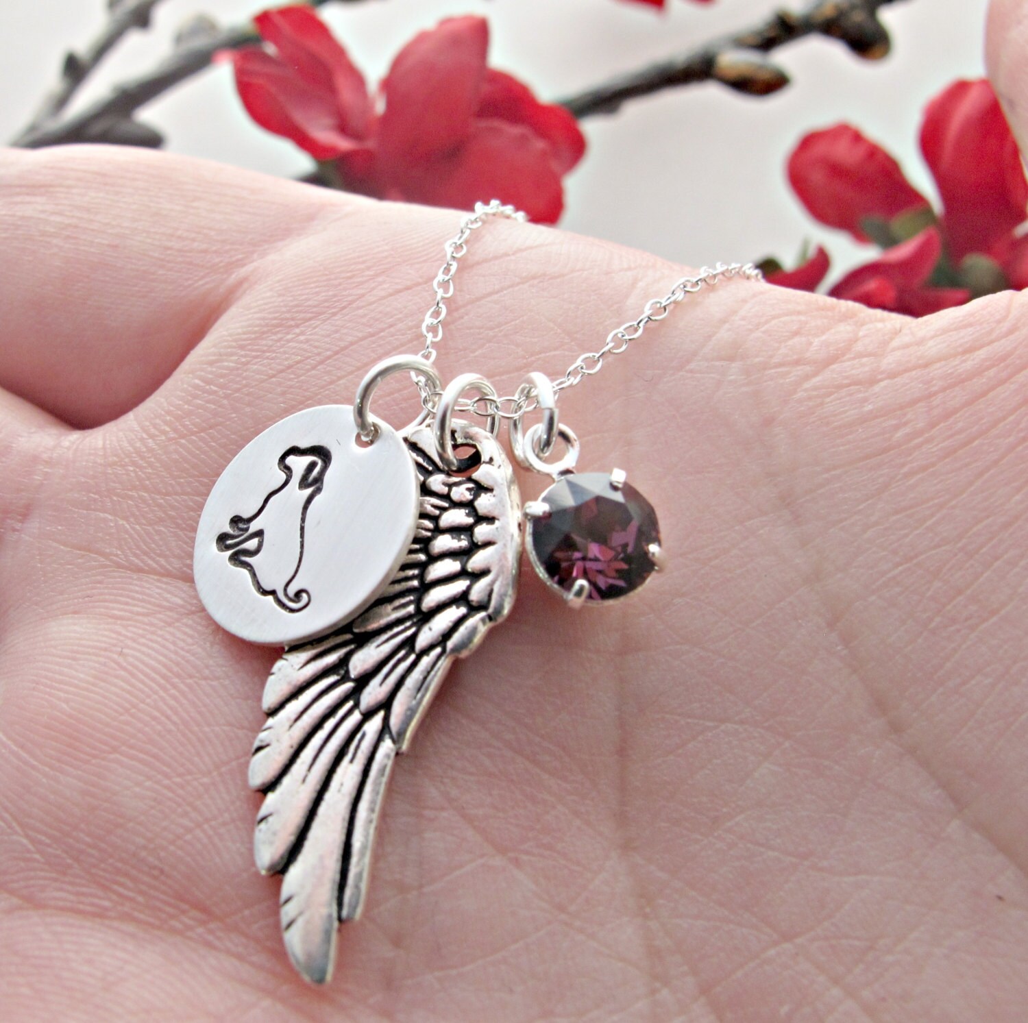 Dog Remembrance Necklace Pet Loss Necklace Dog Necklace