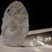 Cast Glass Art Prism Face Sculpture Head, Rainbow Maker with Internal Reflections, Optical Suncatcher