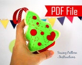 Christmas Tree Ornament Sewing pattern - PDF ePATTERN , Christmas Ornament Instant Download A875 Il_170x135