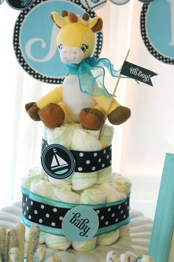Oh Baby Boy Shower PRINTABLE Party Circles (INSTANT DOWNLOAD) from Love The Day Il_570xn