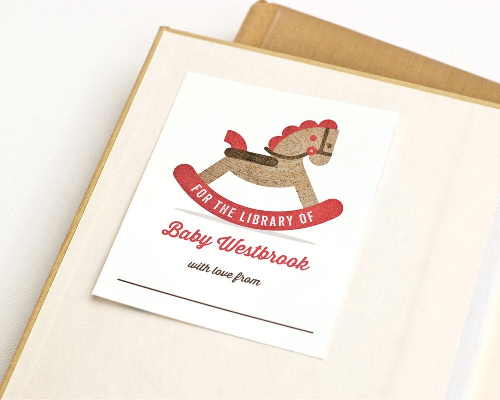 Personalized Bookplates Retro Toy Children's Bookplate