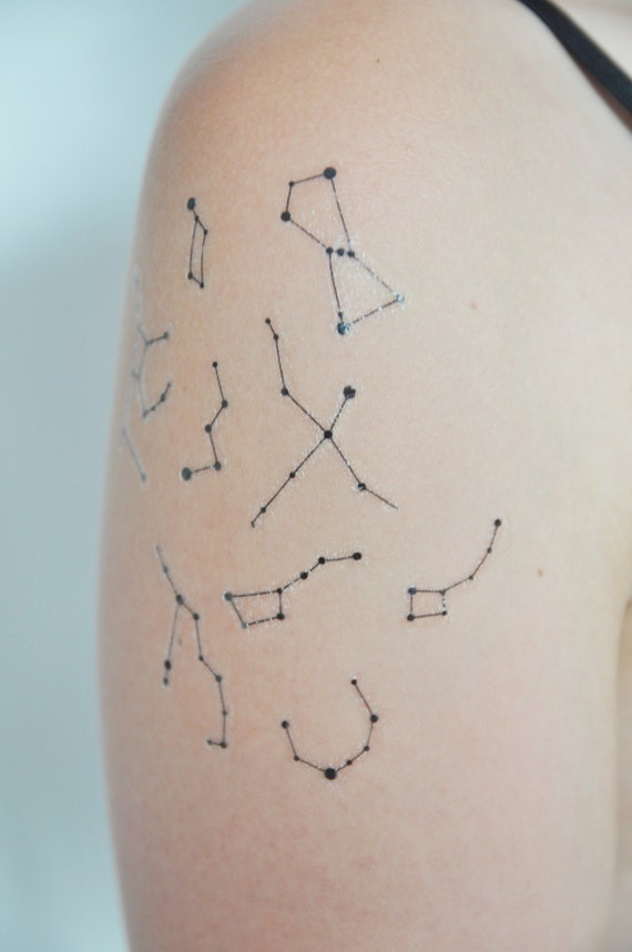 Constellations Temporary Tattoo Star Art Large Temporary