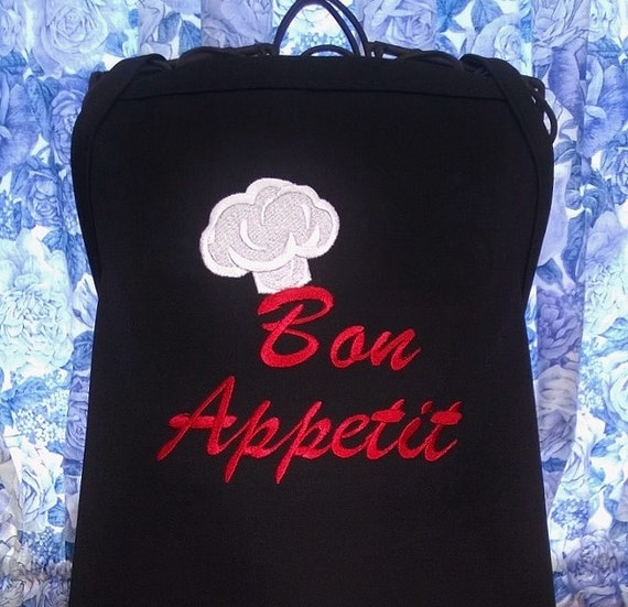 Childs Apron Chef Bon Appetit with Name Personalization