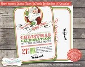 Here comes Santa Claus Invitation - INSTANT DOWNLOAD - Editable & Printable Christmas Party Decorations by Sassaby Il_170x135