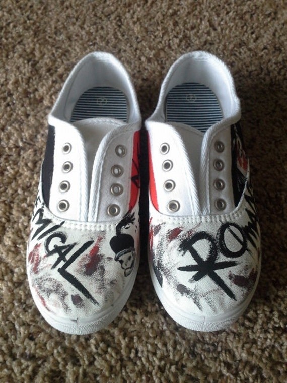 Custom My Chemical Romance Shoes by ThreadAndInkOddities on Etsy