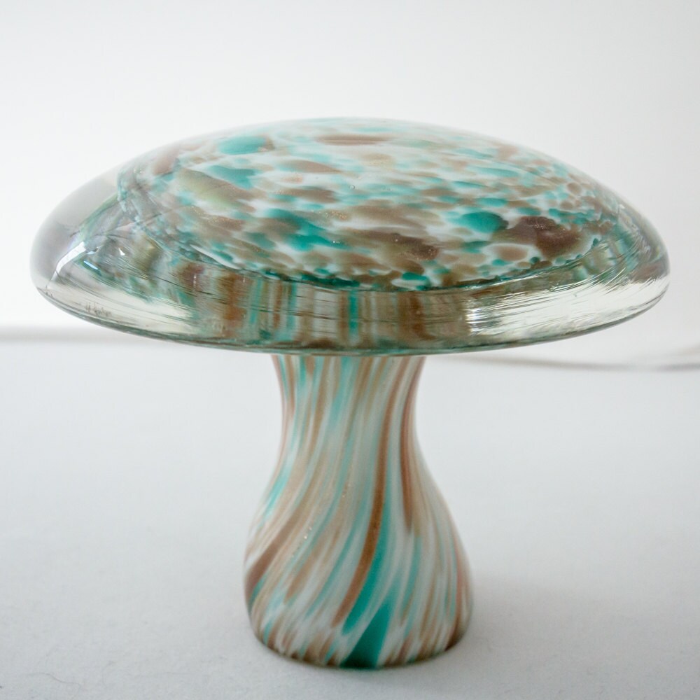Mushroom Art Glass Paperweight by VintageHarvey on Etsy