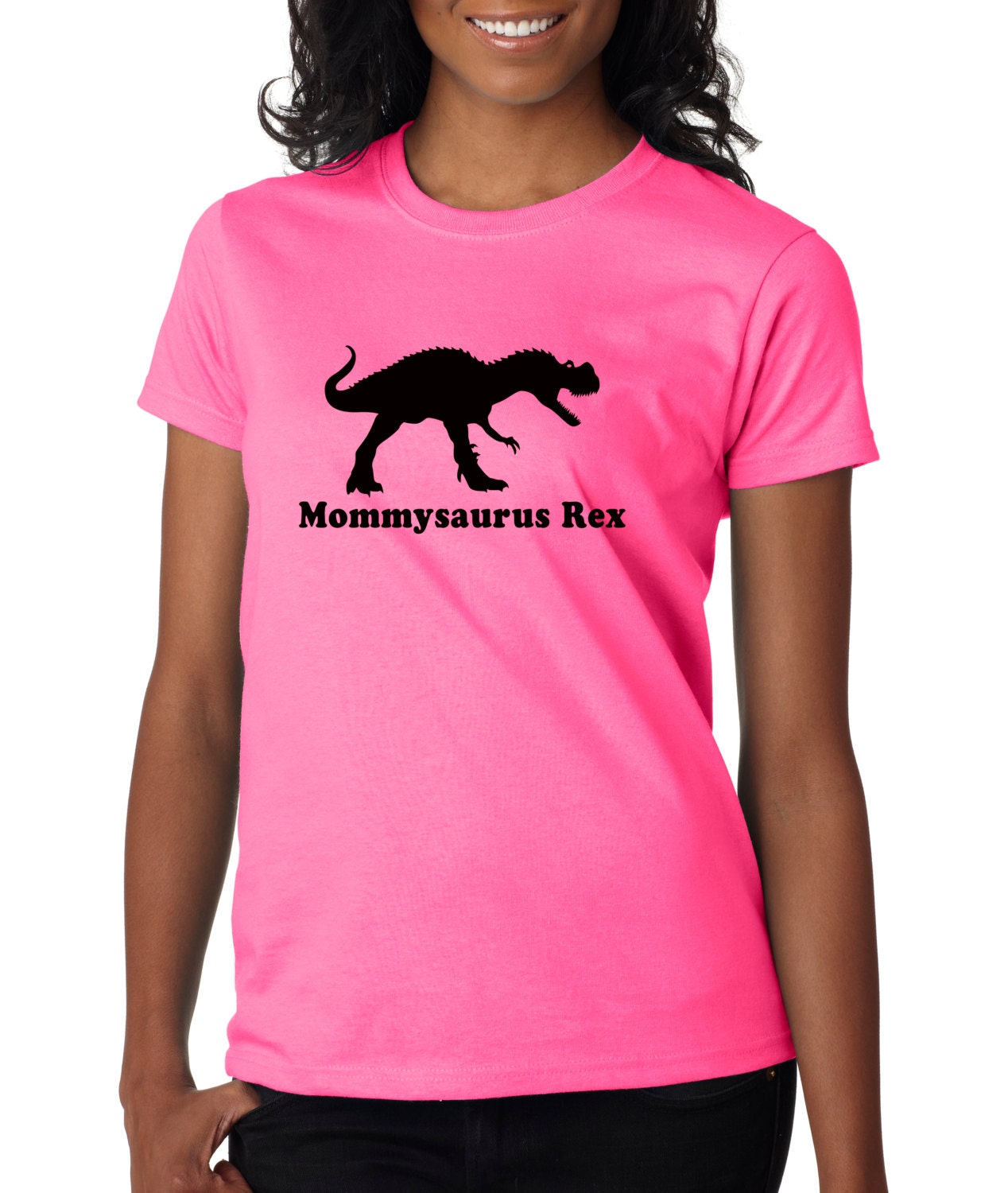 Personalized womens T rex dinosaur t shirt womens dinosaur t