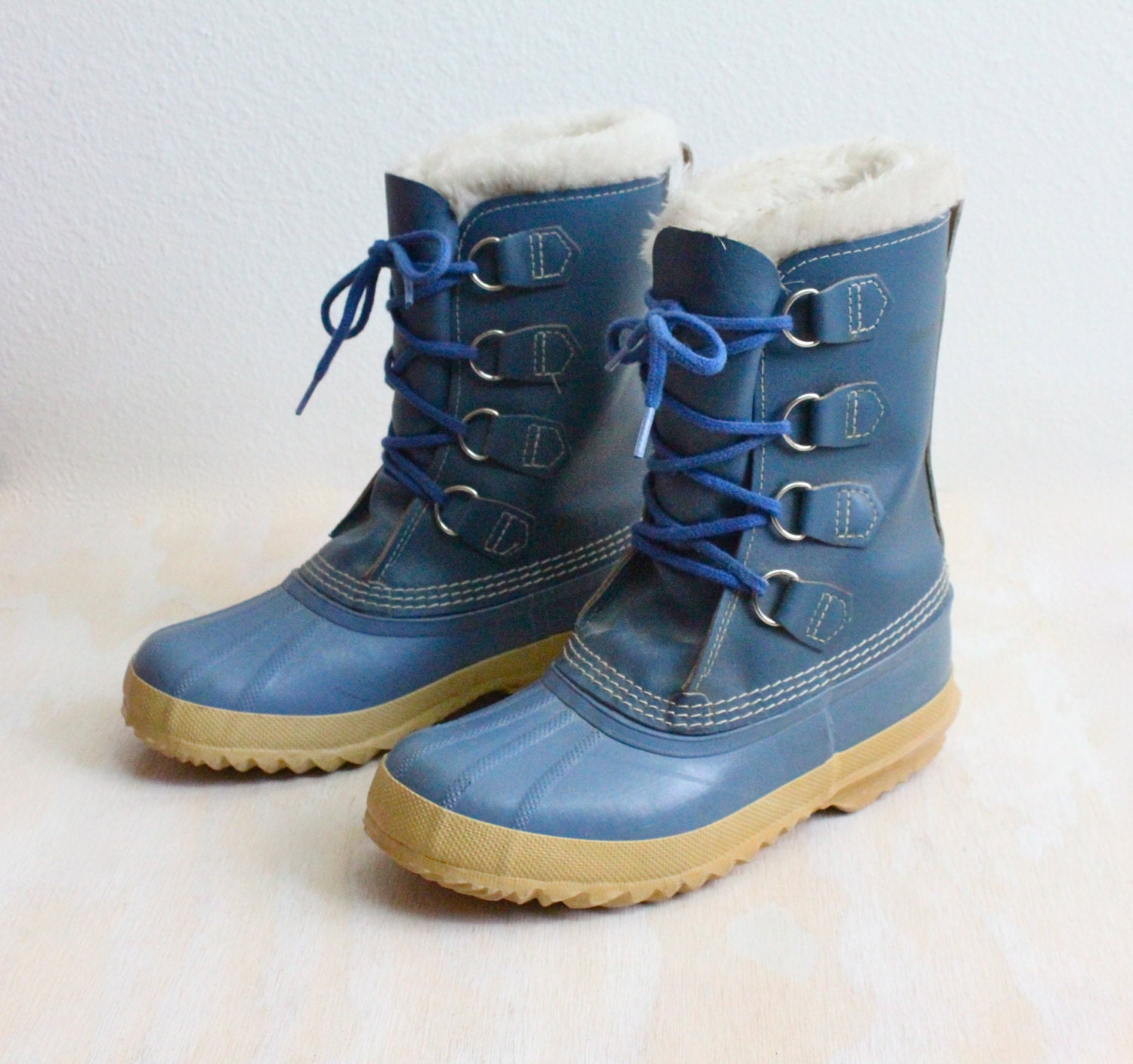 Vintage Blue Sorel Insulated Winter Boots Sz 6 By Claudedonohoshop