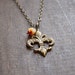 SALE Fleur De Lis Necklace Antiqued Fleur De Lis Victorian Renaissance Necklace Paris France Jewelry Paris Necklace Filigree Fleur De Lis