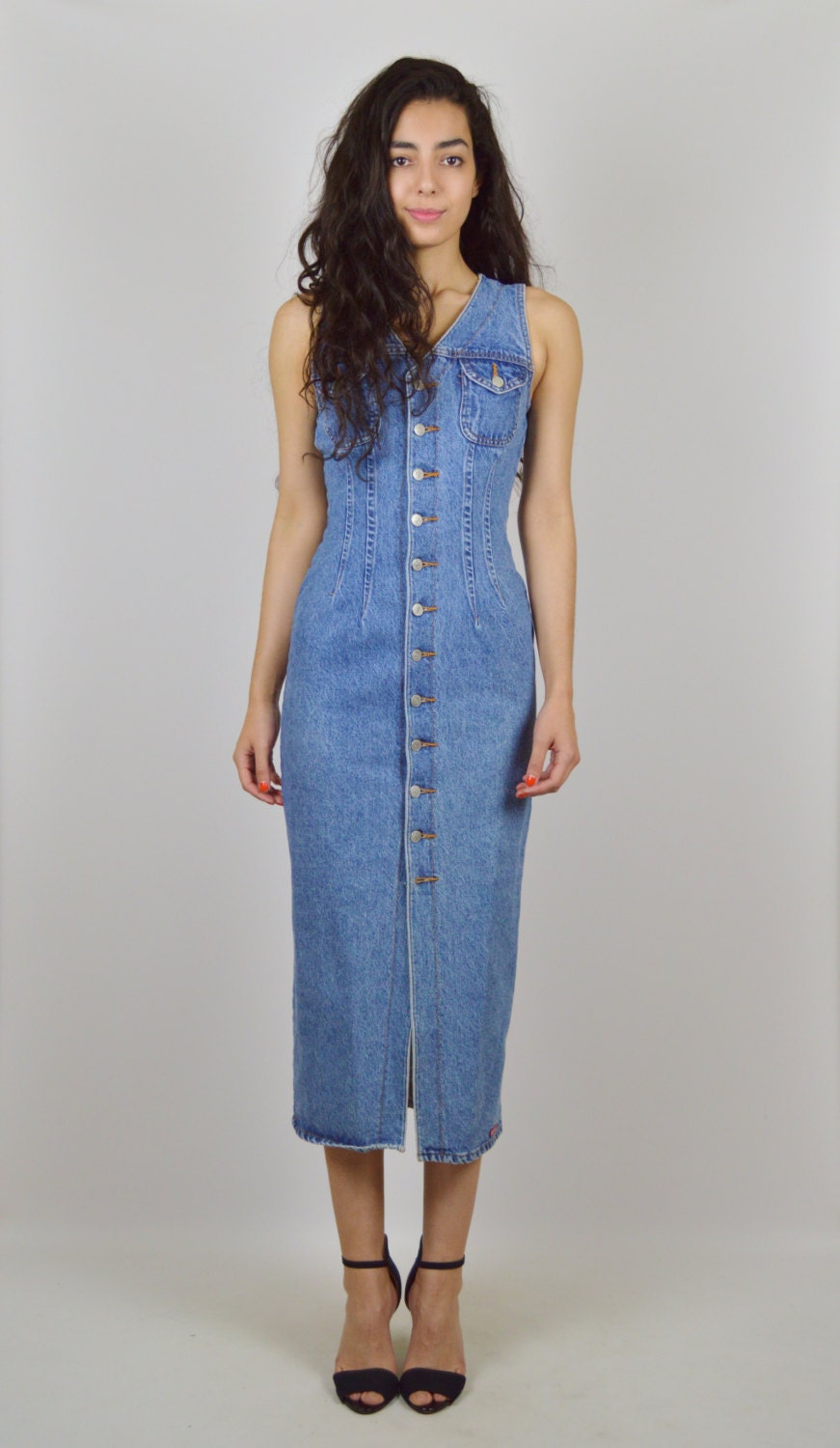 Bongo Denim Bodycon Midi Dress