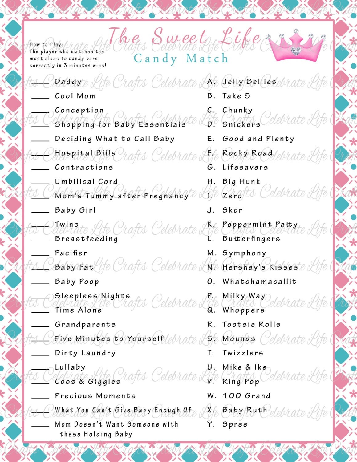List Of Candy Names