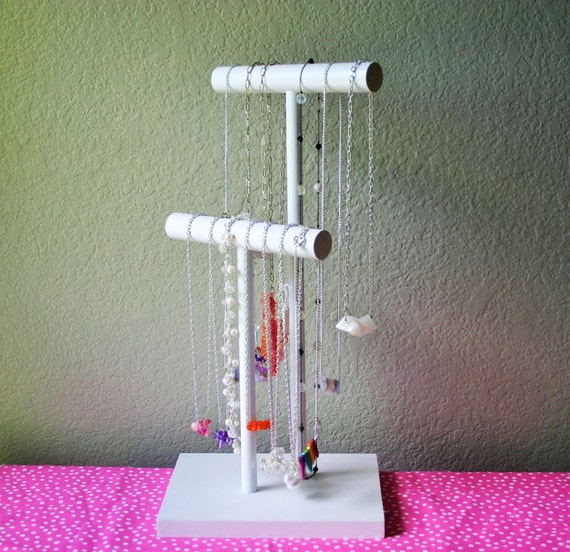 Long Necklace Holder 30 Color Choice Holds by PolkaDotDrawer