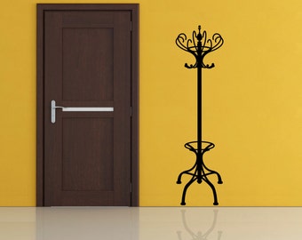 Lifesize Antique Coat / Hat / Umbrella Stand vinyl wall decal / sticker / mural removable wall decor