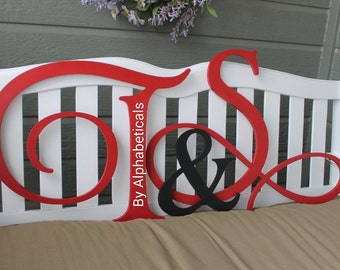Wooden Monogram Wooden Initial Monogram Wooden Signs Wall Decor Wooden Letters Wall Letters His and Hers Room Decor Alphabeticals
