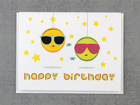 Yo-Yo Happy Birthday Card