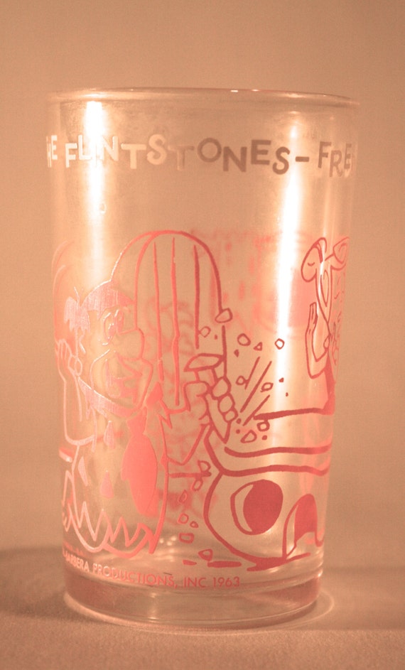 Vintage Flintstone Jelly Jar Glass