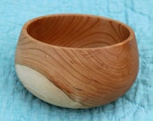 Cherry, turned wood bowl, lovely grain pattern