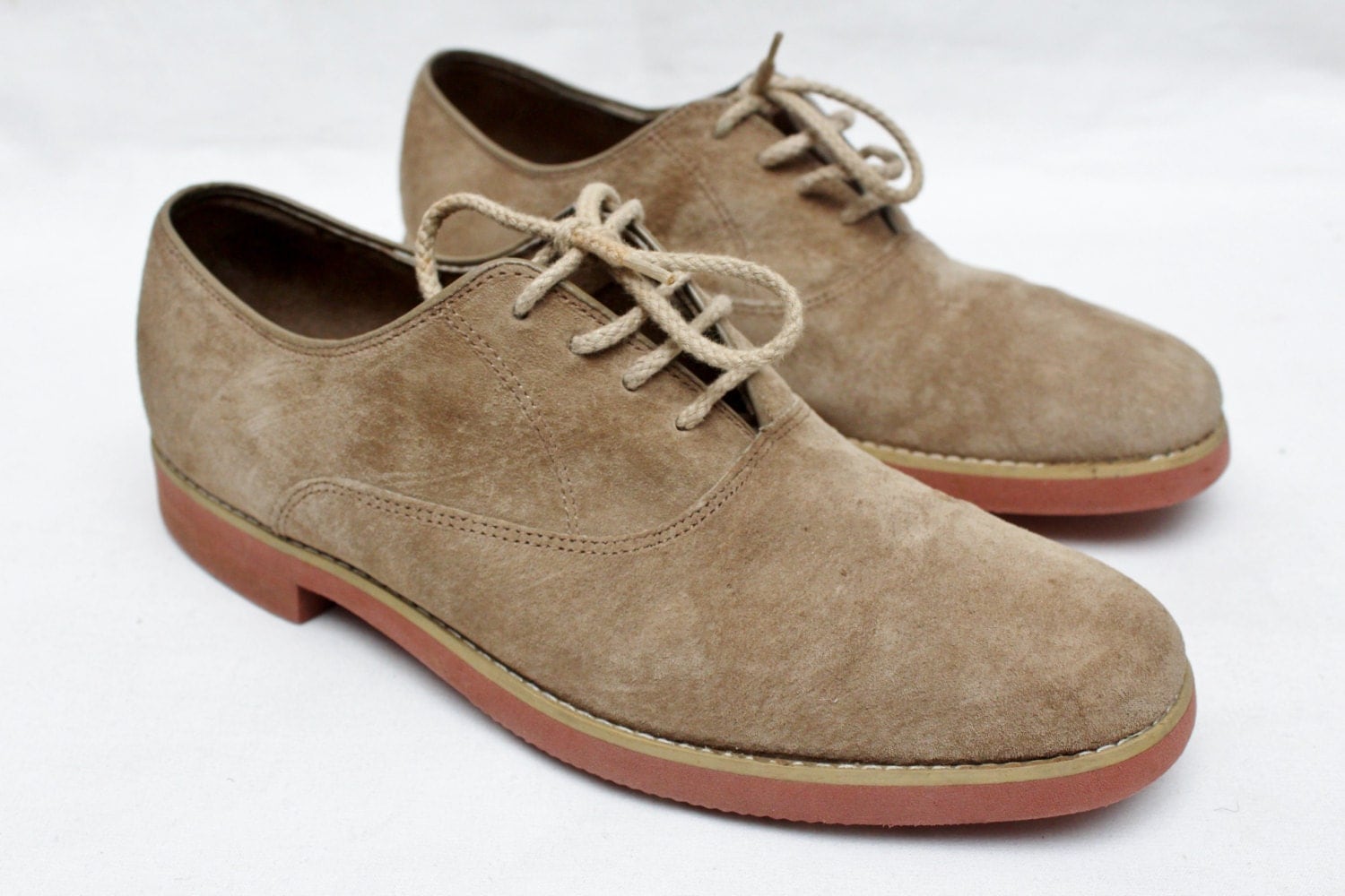 Rare 80's Vintage HUSH PUPPIES Tan Suede