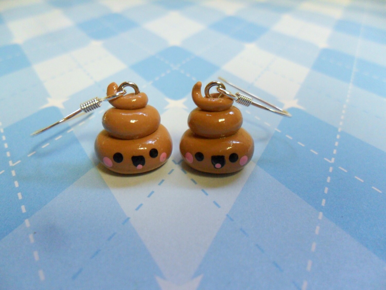 Kawaii Poop Earrings Polymer Clay Earrings Novelty Earrings